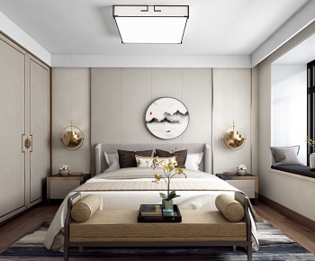 New Chinese Style Bedroom-ID:339165485