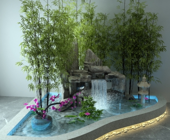新中式景观小品水池-ID:159978929