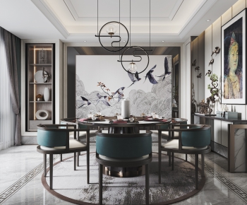 New Chinese Style Dining Room-ID:702937353