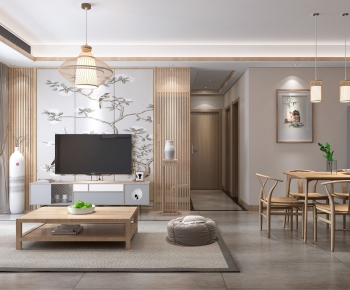 Japanese Style A Living Room-ID:743056333