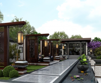 New Chinese Style Courtyard/landscape-ID:973294319