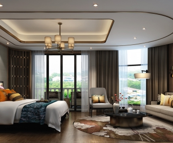 New Chinese Style Bedroom-ID:577673526