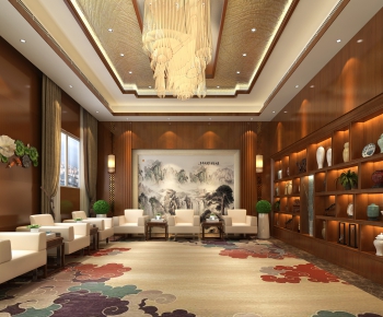 New Chinese Style Office Living Room-ID:998426465