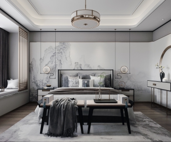 New Chinese Style Bedroom-ID:508947472