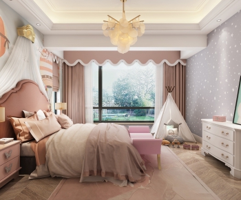 Simple European Style Girl's Room Daughter's Room-ID:513301534