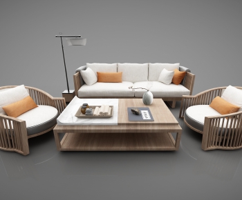 New Chinese Style Sofa Combination-ID:568575781