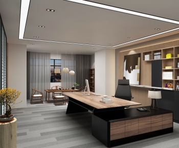 New Chinese Style Manager's Office-ID:593286821