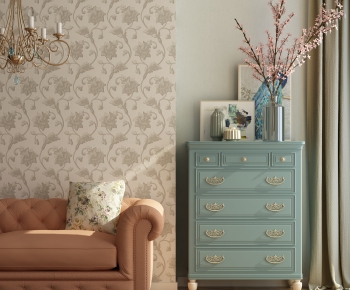 American Style Idyllic Style Chest Of Drawers-ID:301658228
