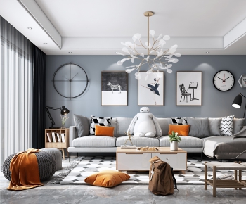 Nordic Style A Living Room-ID:499573757