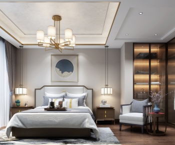 New Chinese Style Bedroom-ID:224647565