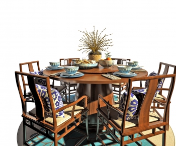 New Chinese Style Dining Table And Chairs-ID:528604788