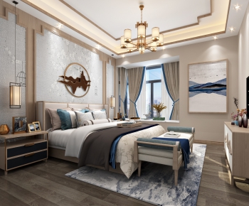 New Chinese Style Bedroom-ID:204405916