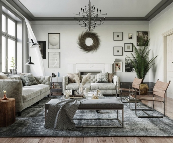American Style A Living Room-ID:627616958