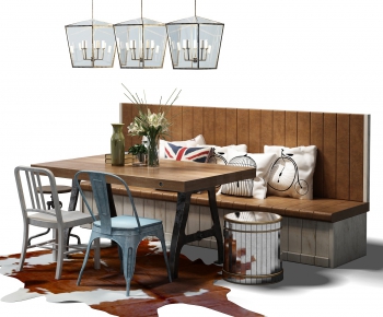 Simple European Style Dining Table And Chairs-ID:503081887