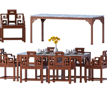 New Chinese Style Dining Table And Chairs-ID:820276916