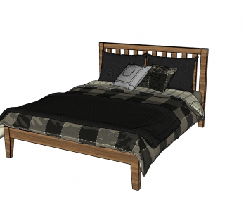 Modern Double Bed-ID:909104267