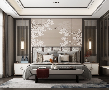 New Chinese Style Bedroom-ID:241245494