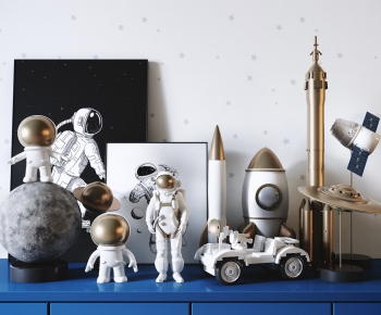现代宇航员火箭太空主题儿童玩具雕塑摆件-ID:966255574