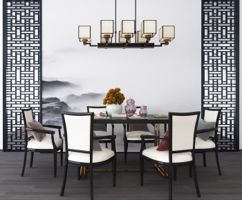 New Chinese Style Dining Table And Chairs-ID:775193337