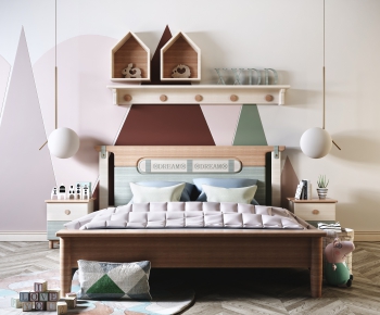 Nordic Style Child's Bed-ID:384854182