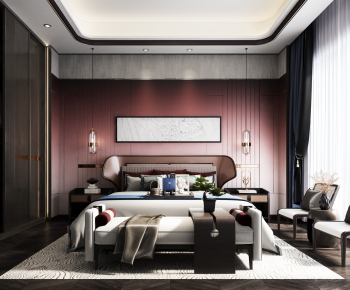 New Chinese Style Bedroom-ID:260558811