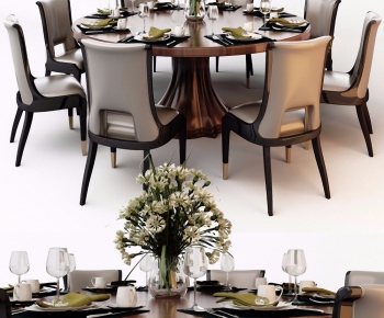 American Style Dining Table And Chairs-ID:678375791