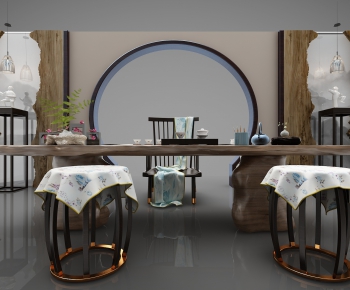 New Chinese Style Tea Tables And Chairs-ID:987178488