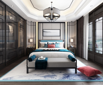 New Chinese Style Bedroom-ID:439281916