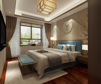 New Chinese Style Bedroom-ID:586872977