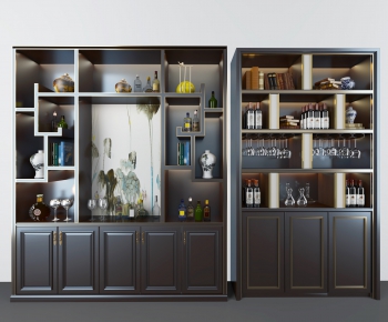 New Chinese Style Wine Cabinet-ID:530276583