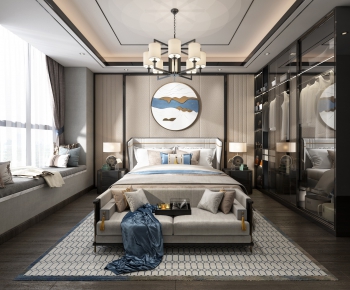 New Chinese Style Bedroom-ID:312183374