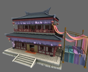 Chinese Style Ancient Architectural Buildings-ID:809842443