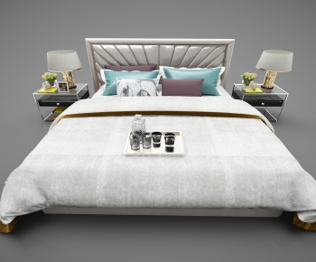 Modern Double Bed-ID:671641659