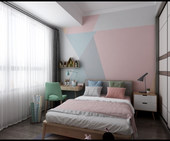Nordic Style Girl's Room Daughter's Room-ID:283839439