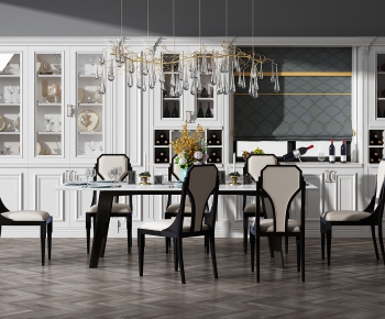 Simple European Style Dining Table And Chairs-ID:440926568