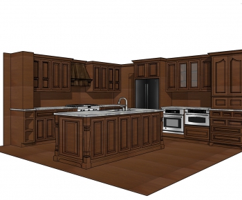American Style Kitchen Cabinet-ID:207724936