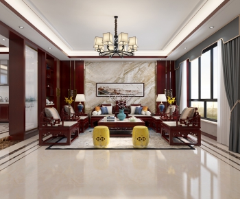 Chinese Style A Living Room-ID:935779321