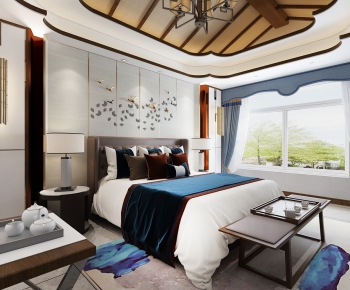 New Chinese Style Bedroom-ID:251899388