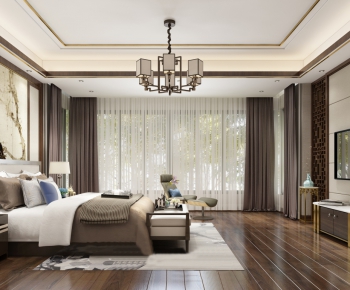 New Chinese Style Bedroom-ID:954023221