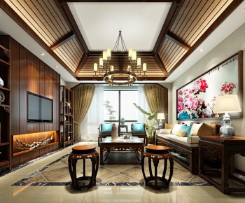 Chinese Style A Living Room-ID:192316525