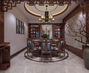 New Chinese Style Dining Room-ID:717233786