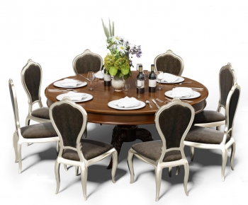 Simple European Style Dining Table And Chairs-ID:459480983