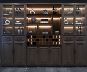 New Chinese Style Wine Cabinet-ID:295337586