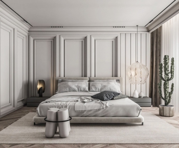 Modern Simple European Style Bedroom-ID:771592455