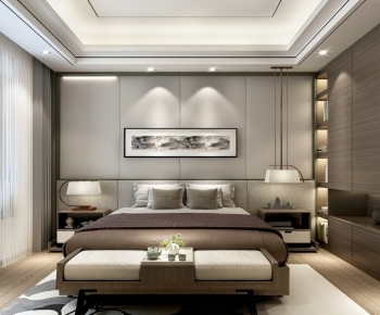 New Chinese Style Bedroom-ID:235009948