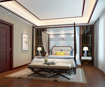 New Chinese Style Bedroom-ID:766484115