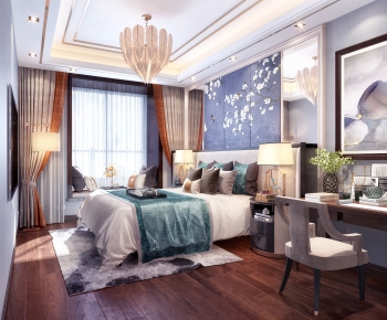 New Chinese Style Bedroom-ID:377980631