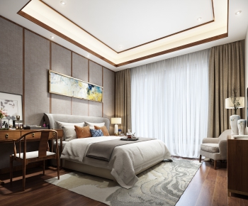 New Chinese Style Bedroom-ID:339294224