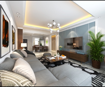 Modern A Living Room-ID:218652519