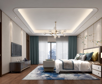 New Chinese Style Bedroom-ID:265038588